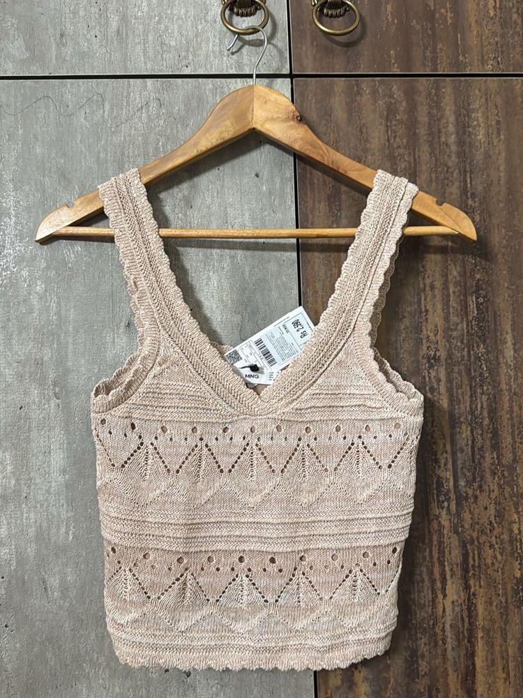 Mango Knitted Crop Top