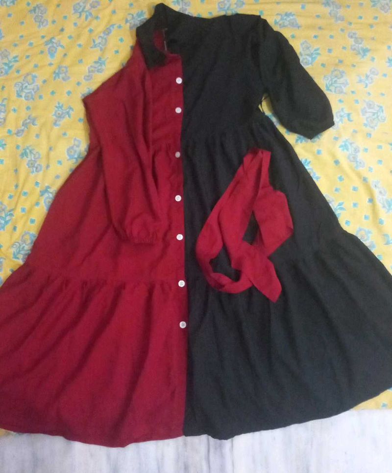 🖤❤️Frock BlaK_red
