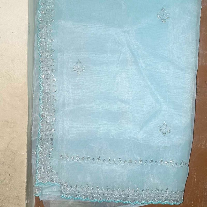 Organza Saree With Stitched Blouse