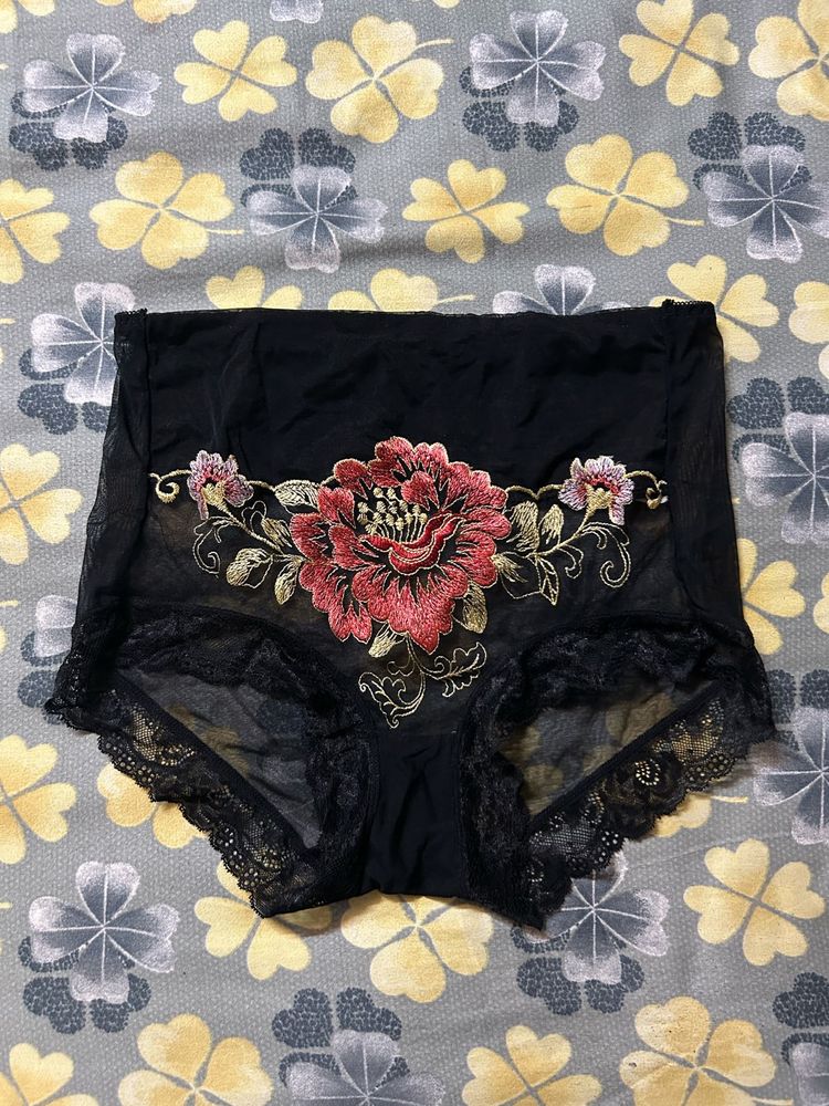 Floral Embroidered Panties