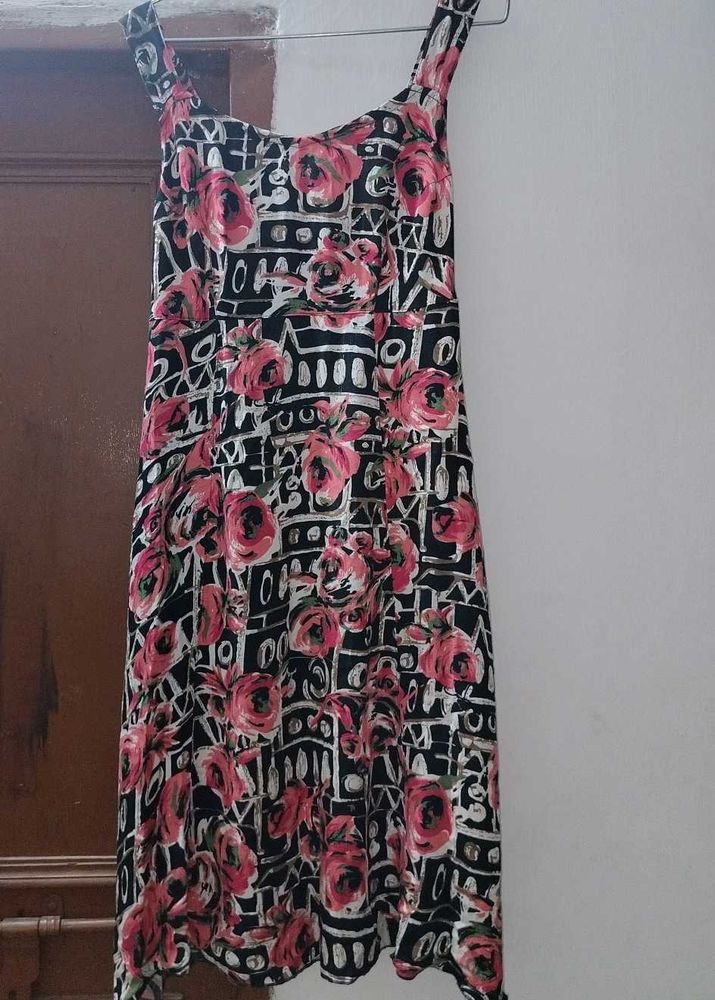 Floral Fit &amp; Flare Sleeveless Dress