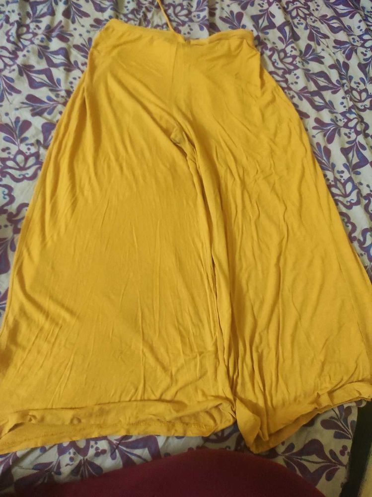 go colors l-xl stretchable Yellow Palazzos
