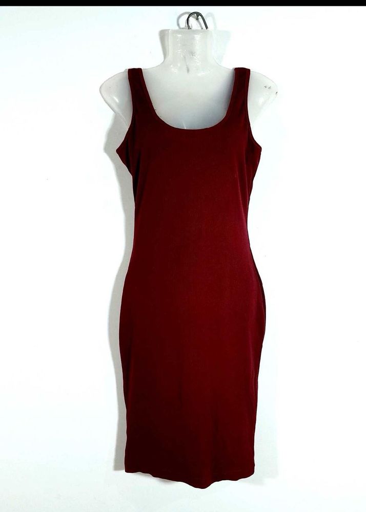 Burgundy Bodycon Mini Dress