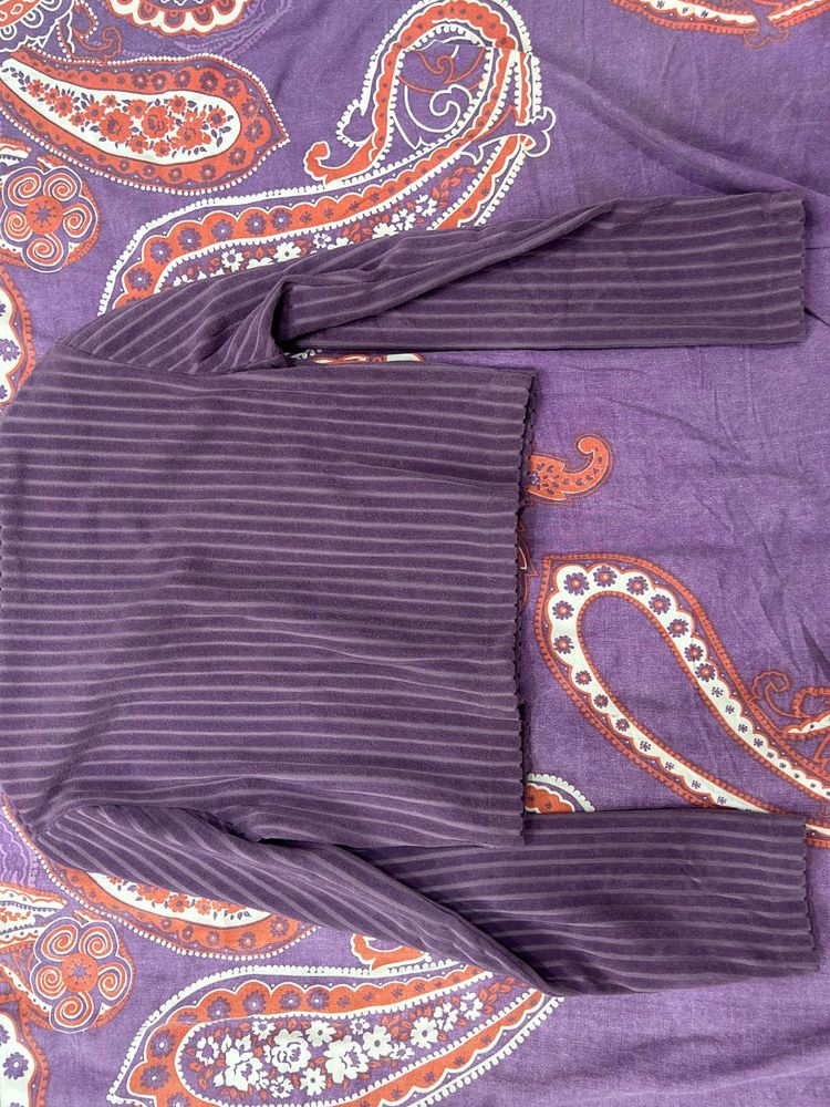 Striped Purple Top