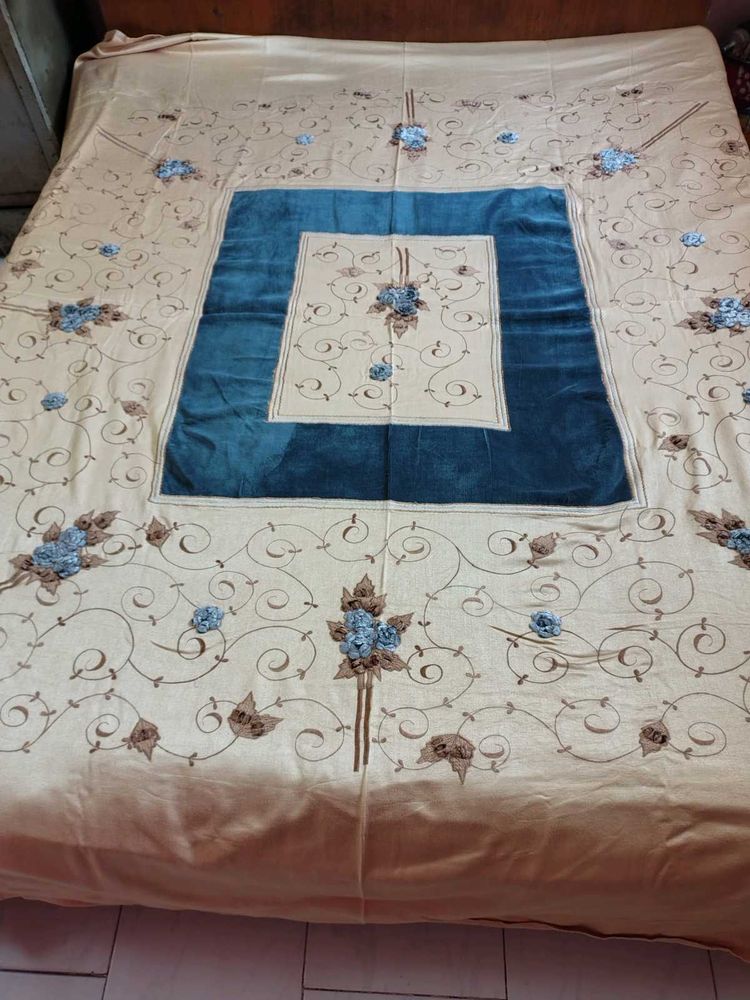 New unused satin Embroidered Bedsheet