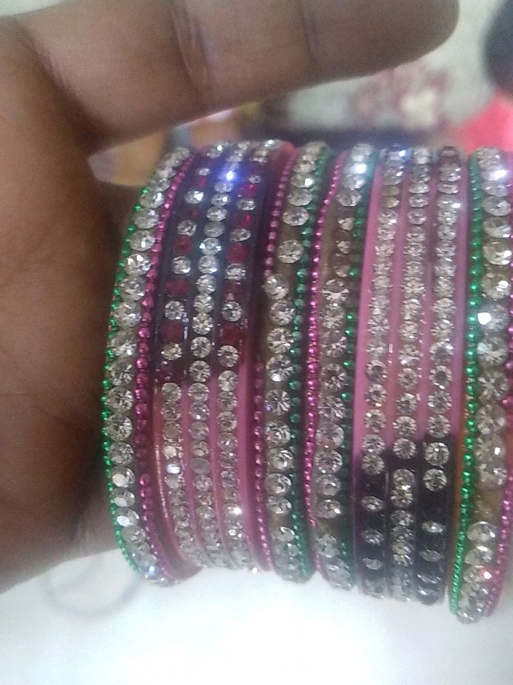 Diamond Fibre Bangles Set.