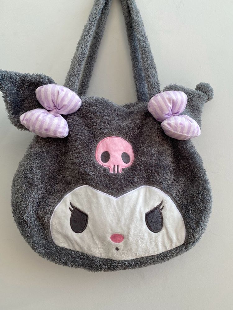 Kuromi Plush Tote Bag