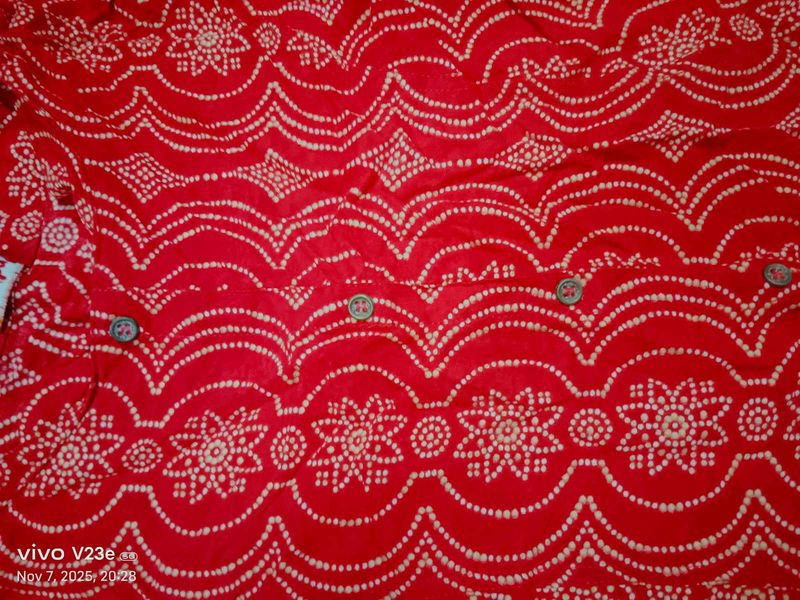 Red Printed Kurta