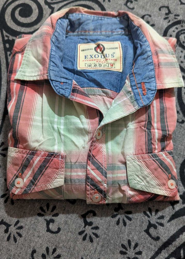 Multicolored Mens Casual Shirt