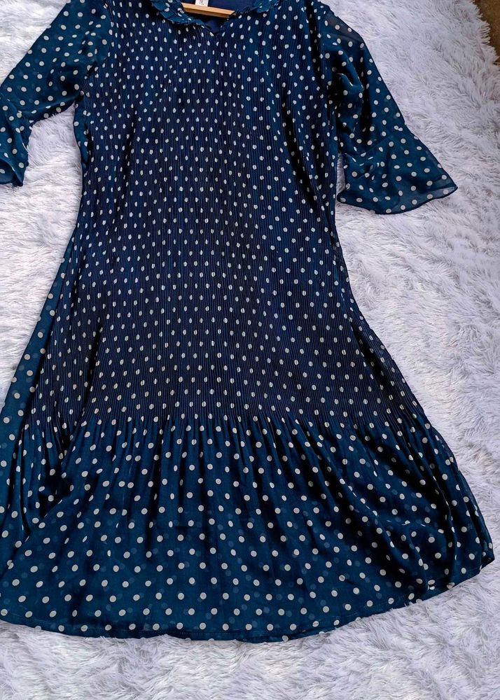 Beautiful Polka Dot Blue Dress