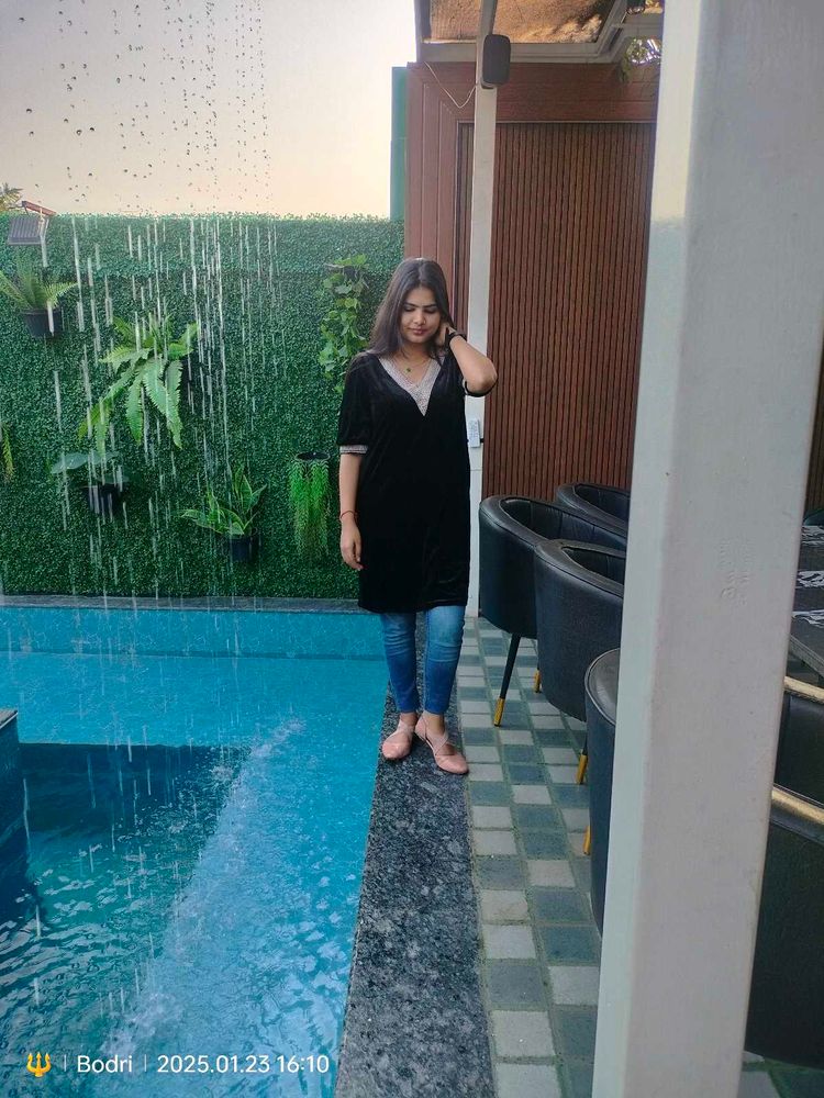Black Velvet Kurta