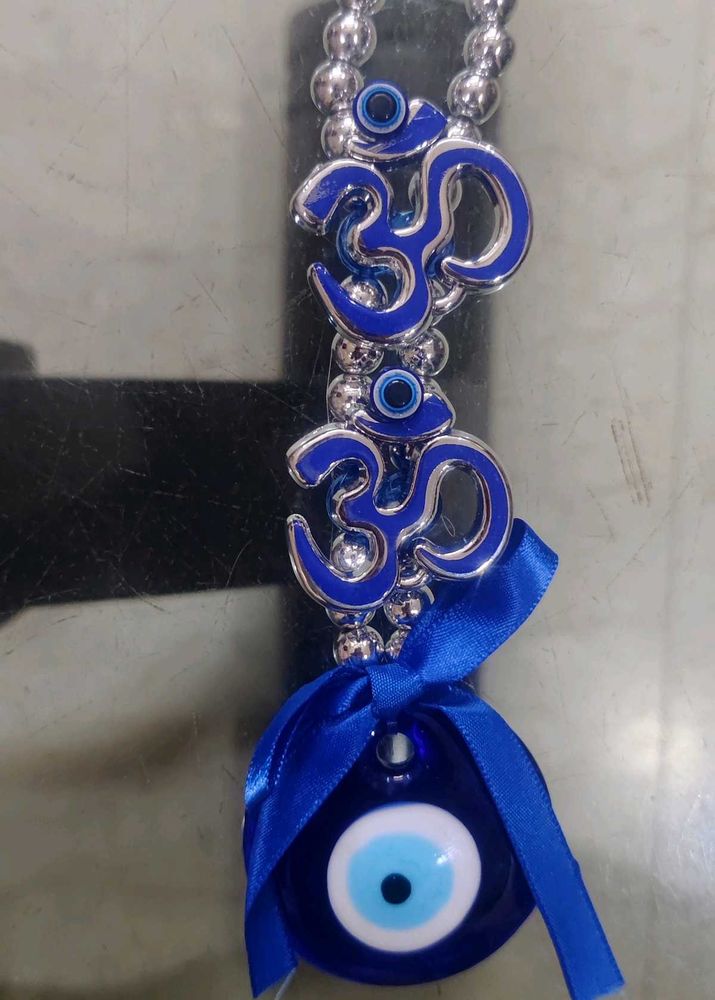 Om &amp; Evil Eye Protection Hanging Charm