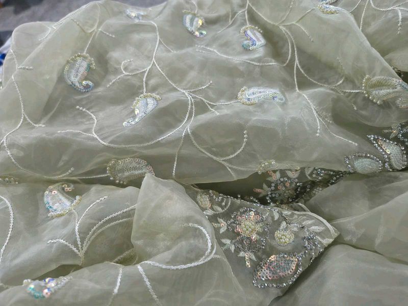 Elegant Embellished Dress Material