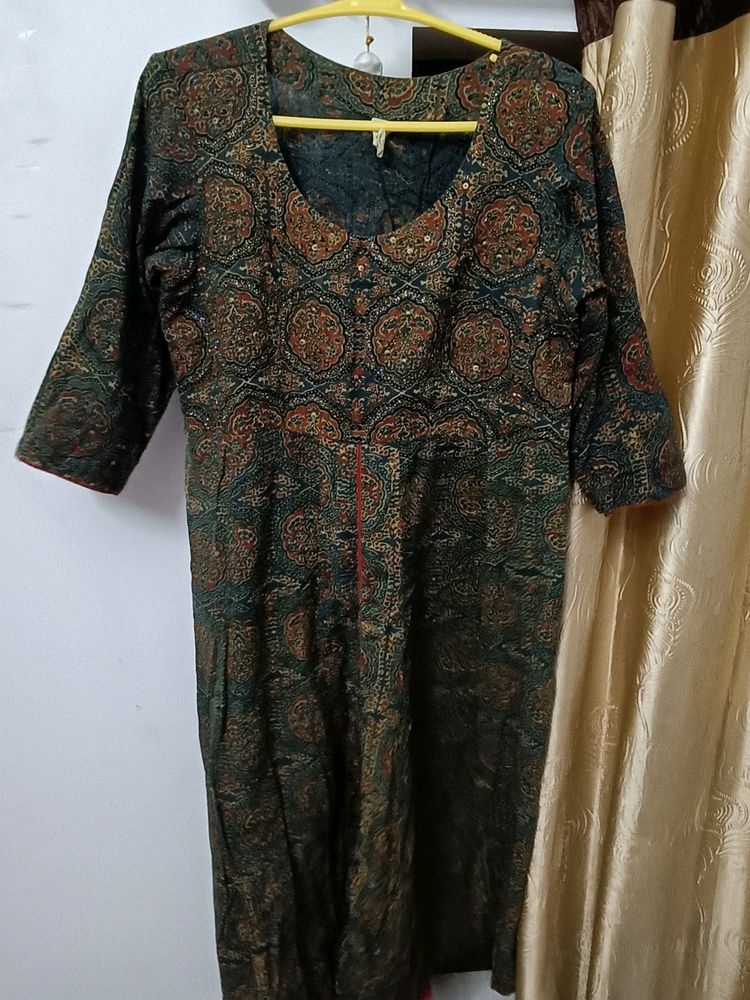 Jugalbandi Branded Ajrakh Kurti