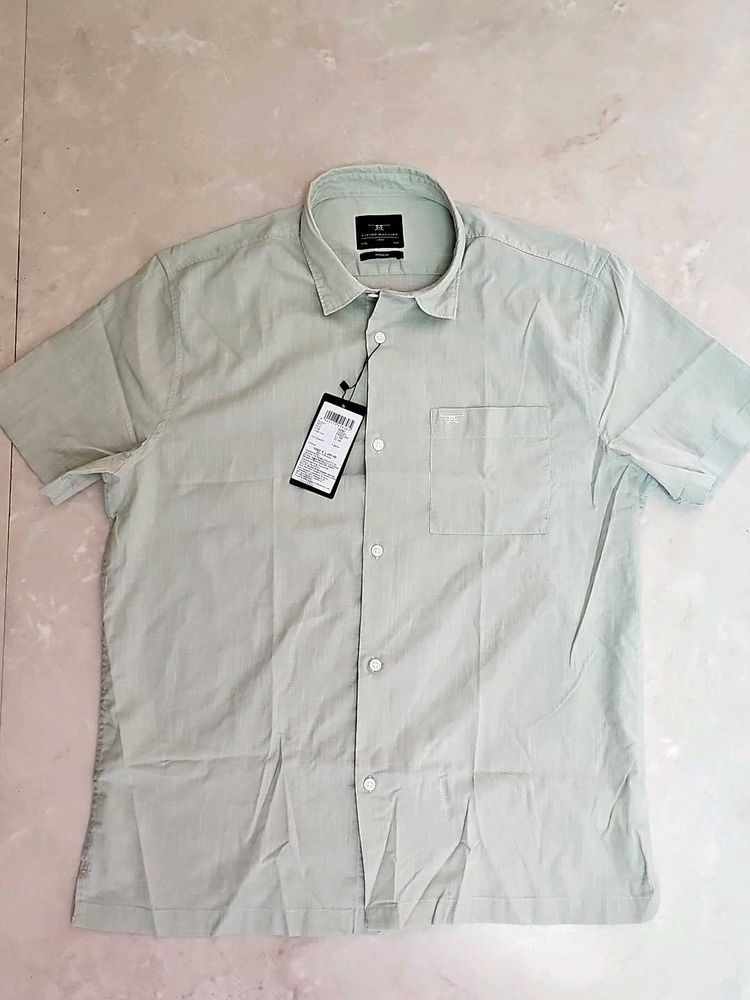 Men&#39;s Light Green Short Sleeve Shirt