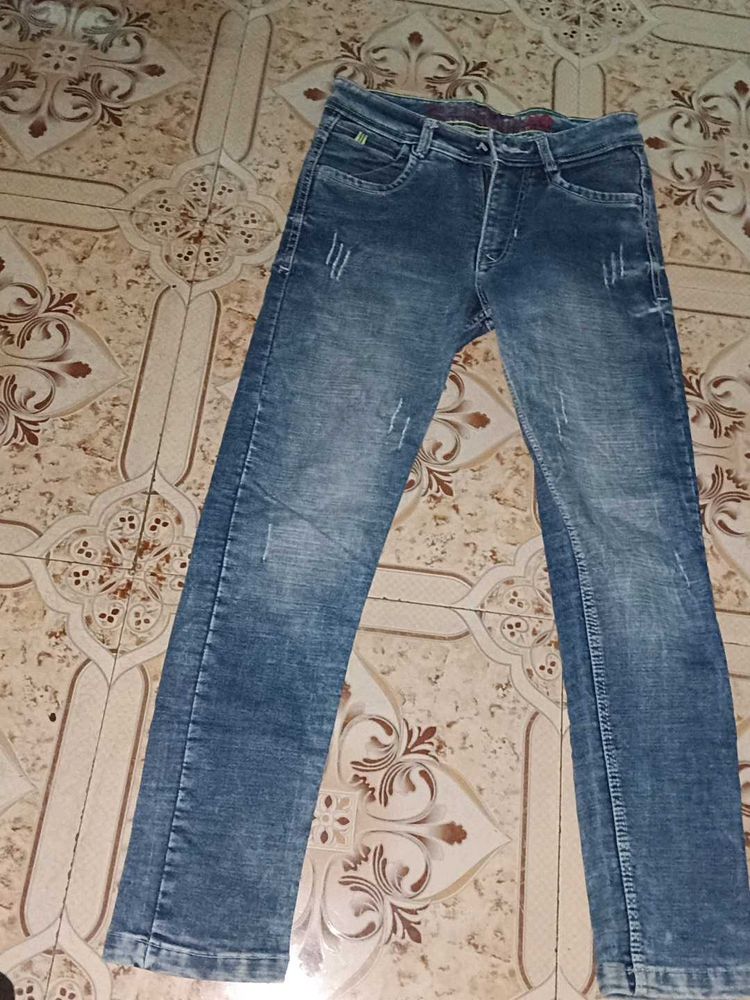 Blue Distressed Jeans
