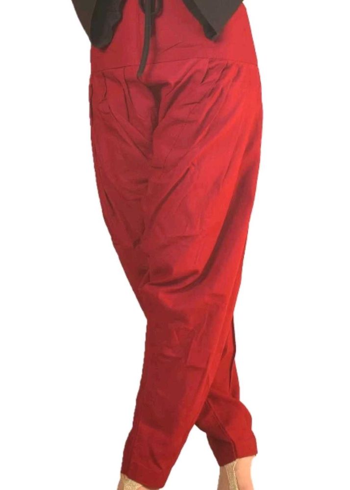 Red Harem Style Pants