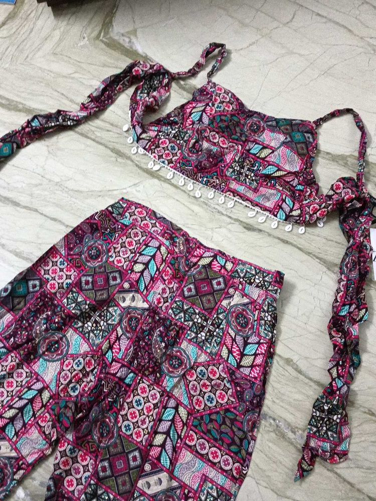 Patterned Two-Piece Set Padded