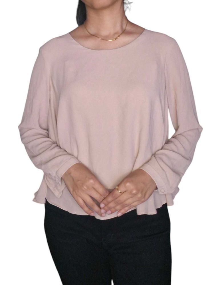Elegant Beige Synthetic Top for Women