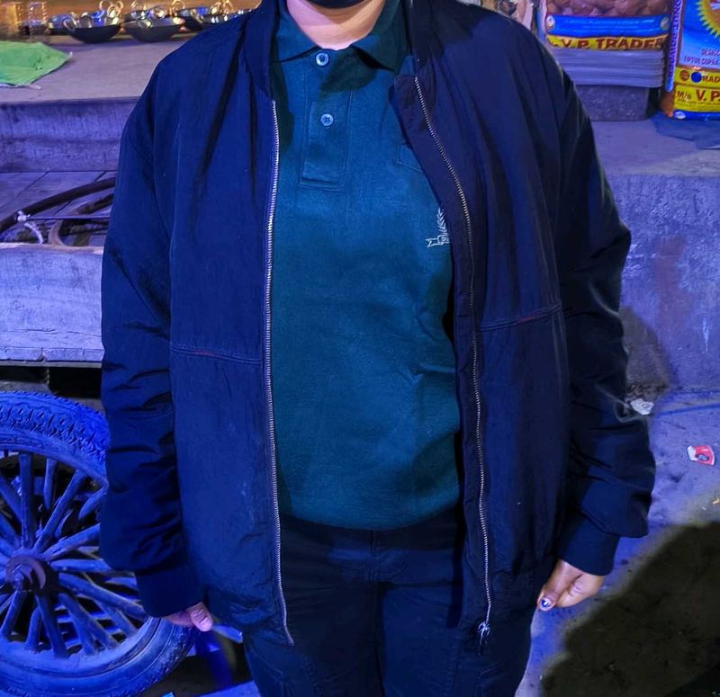 Black Casual bomber Jacket