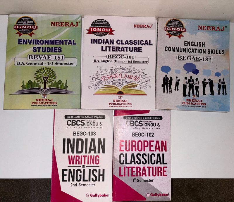 IGNOU Book Set For BA English (Hons.)