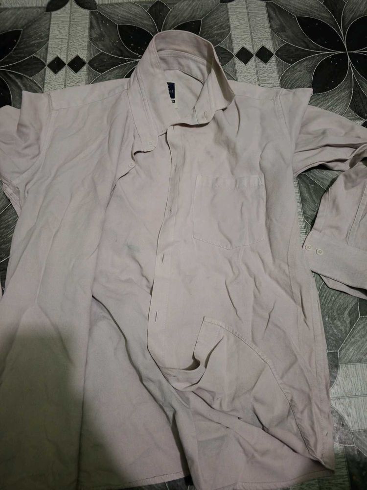 Men's Beige Casual Shirt