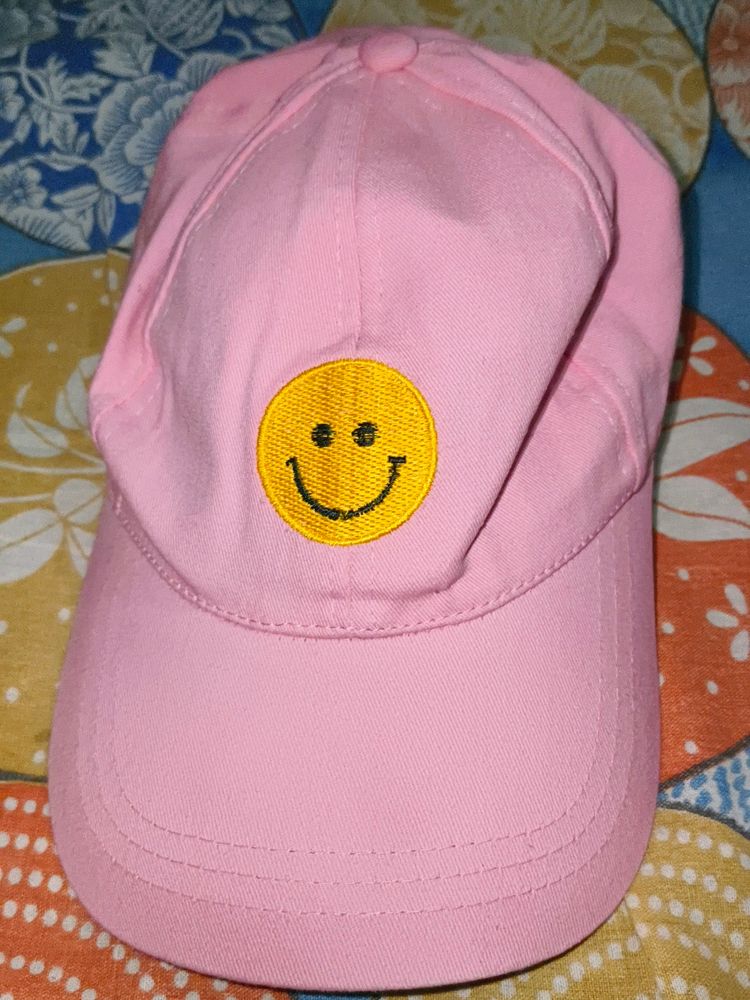 Cute and   Stylish  Smiley Pink Cap