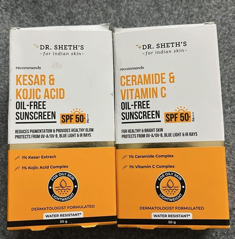 Dr Sheth’s Oil Free Sunscreen Pack 2