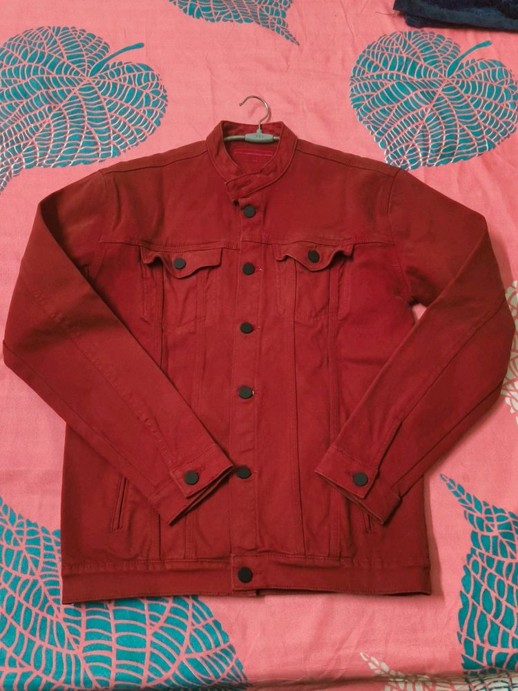 🔥limited Time Deal🔥 Red Denim Jacket.