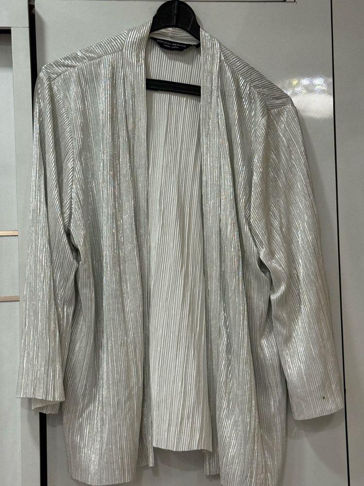 Silver Metallic Cardigan