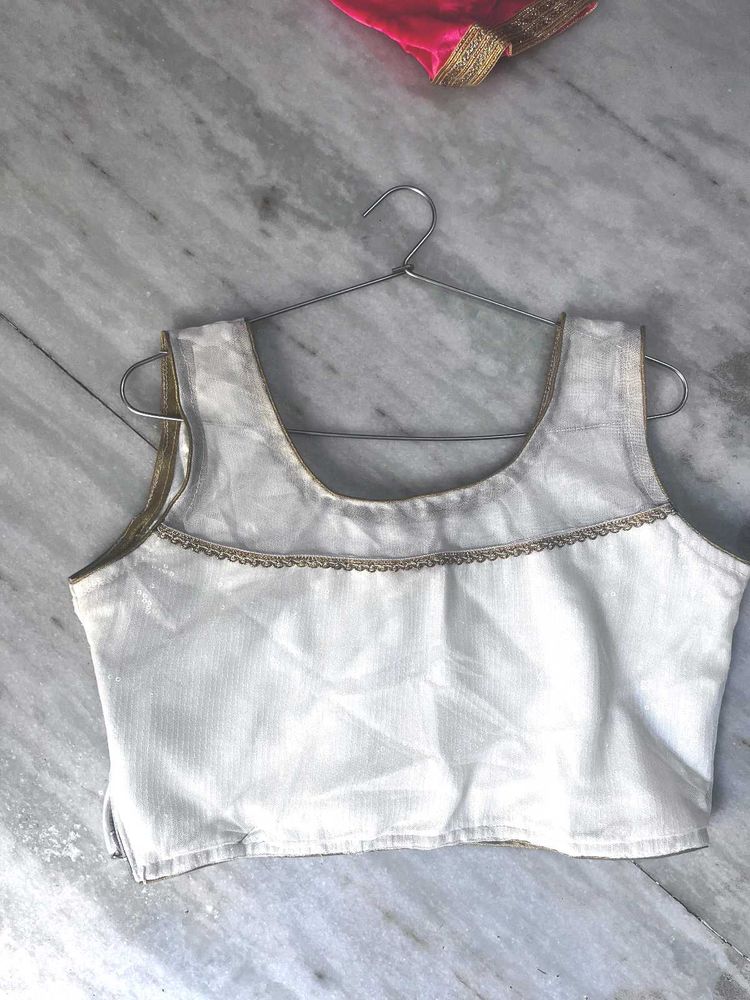 White Blouse and Lehanga