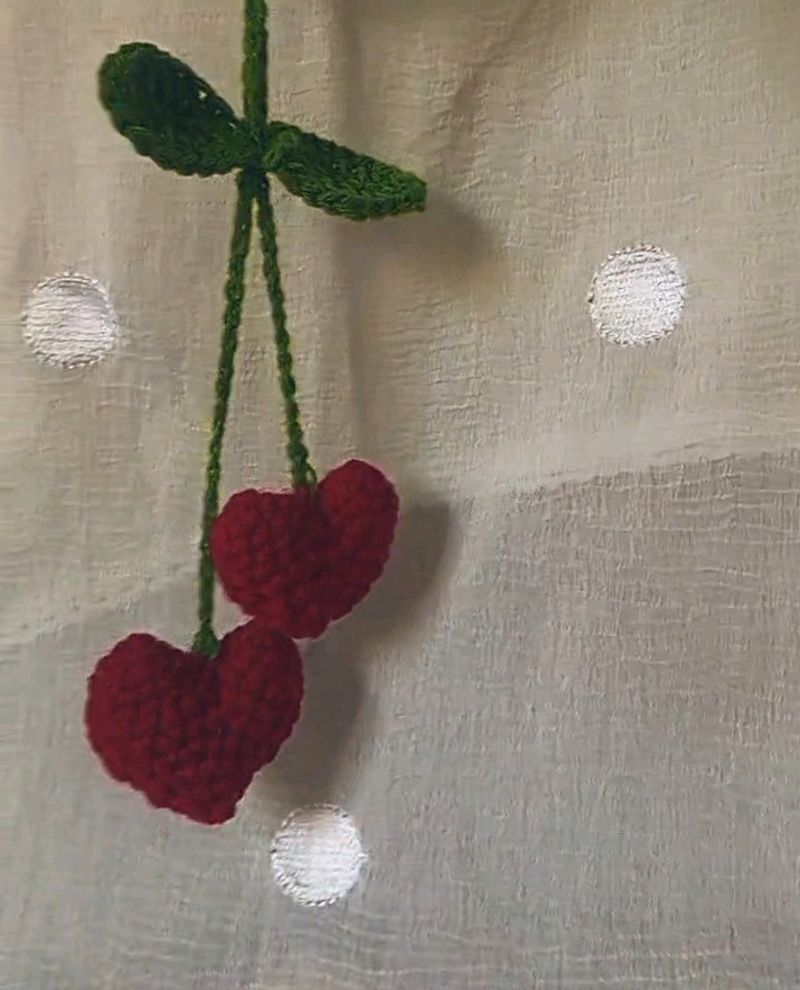 Crochet Heart Bag Charm 😍 With Bag