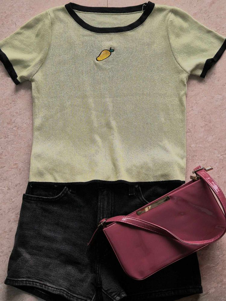 Pinteresty Cute Indie Core Mango Fruit Tee