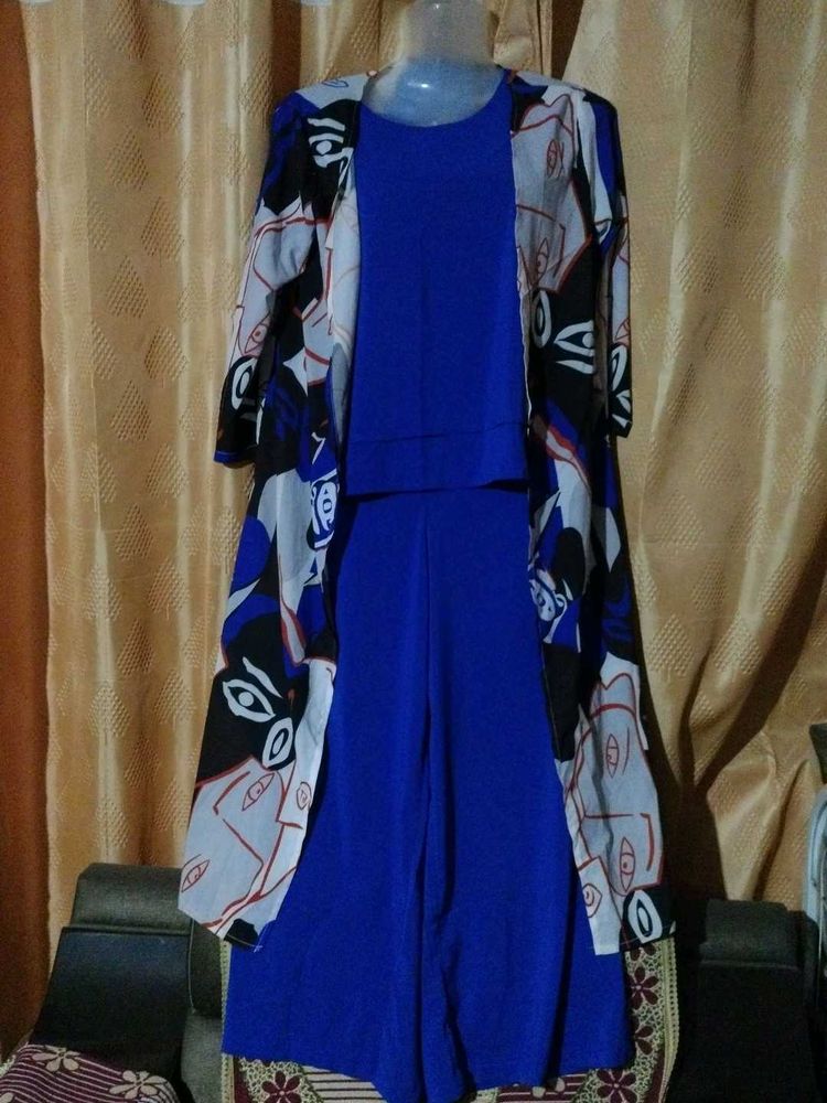 3 Piece Of Top Shrug And Palazzo Set