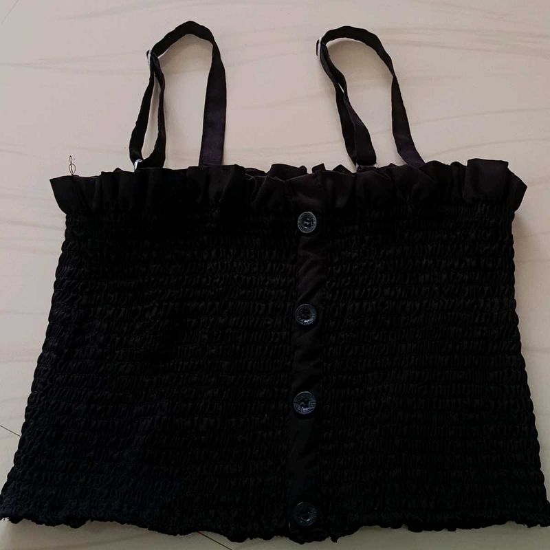 Strappy Black Tank Top