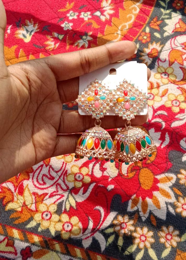 Colorful Jhumka Earrings