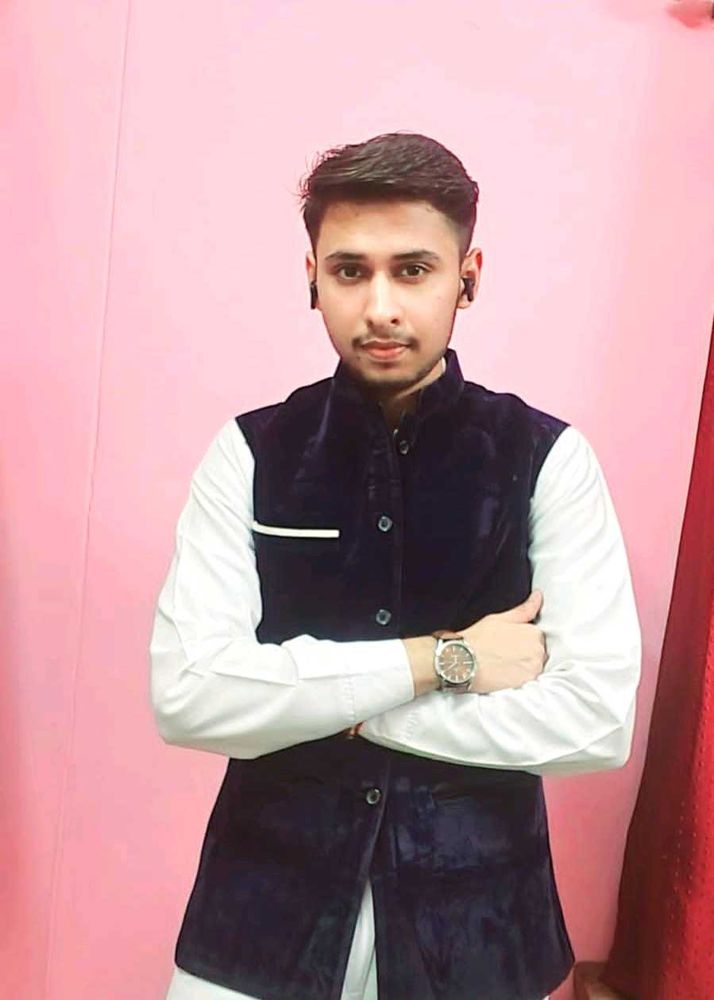 Stylish Blue Velvet Waistcoat