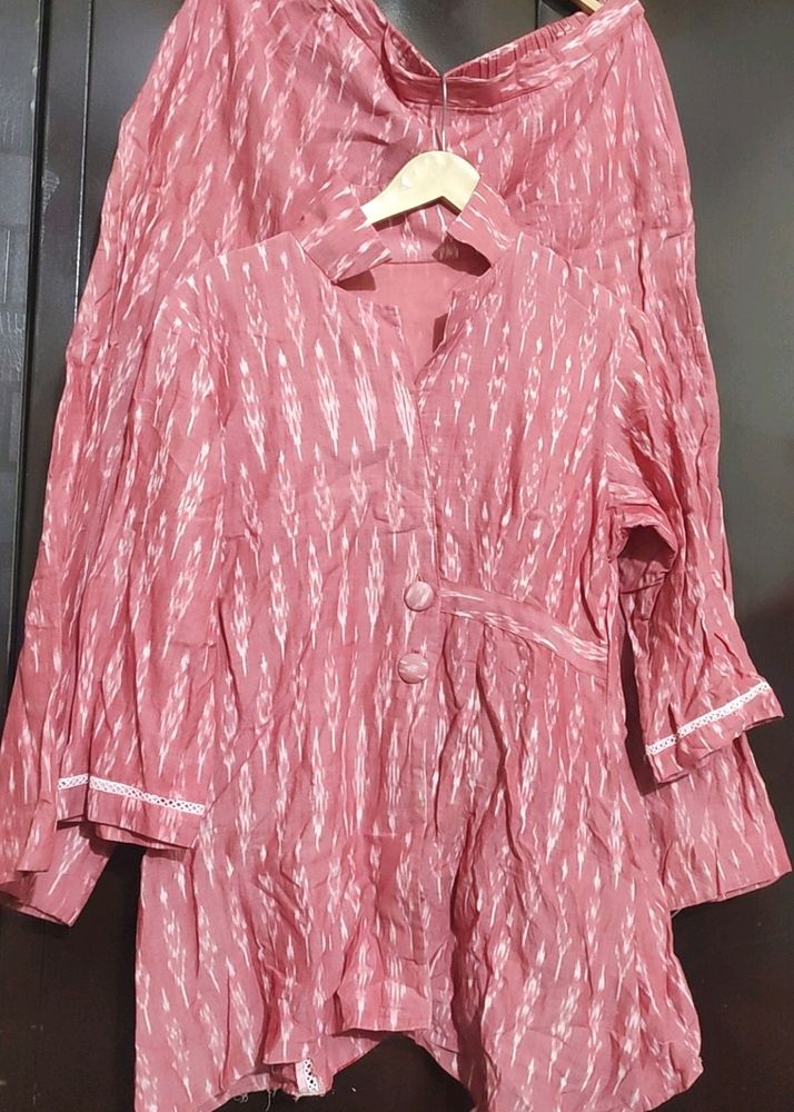 Pink Printed Co-Ords Set For 38 Bust