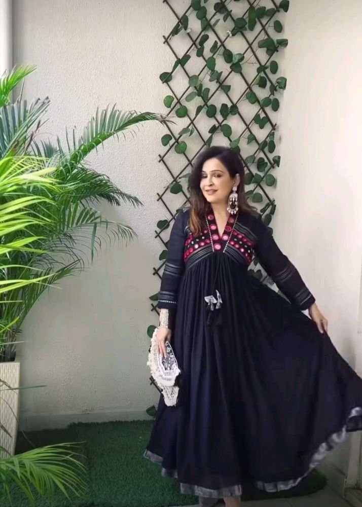 Navratri Special New Pure Linen Anarkali💃