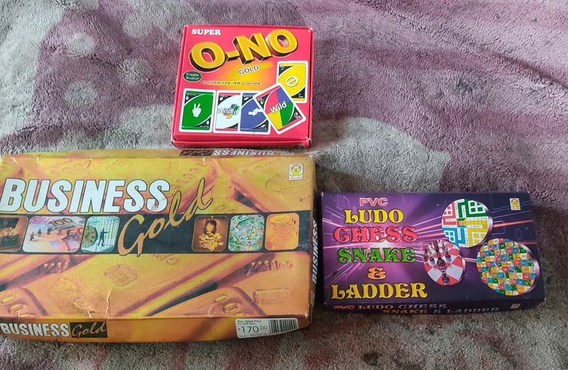Ludo,Chess,Snake &amp; Ladder+Business Game+Uno-Combo.