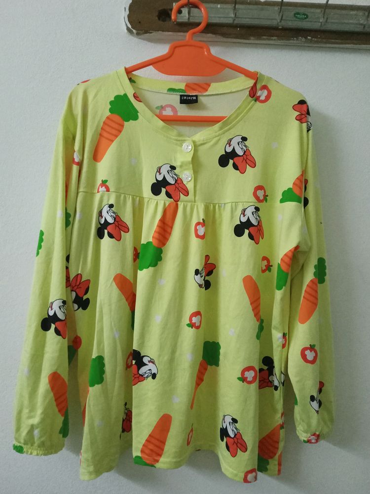 Yellow Women&#39;s Night Top