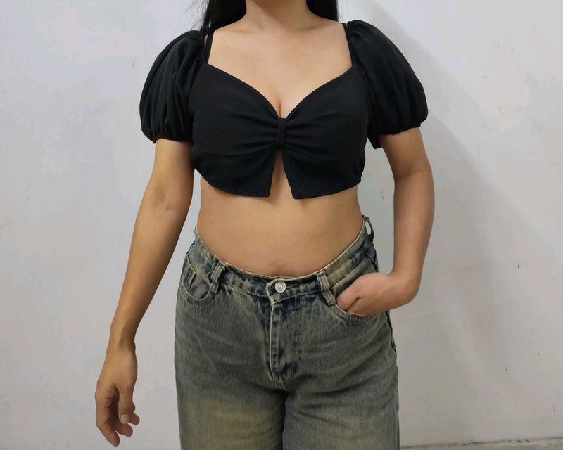 Chic Black Crop Top