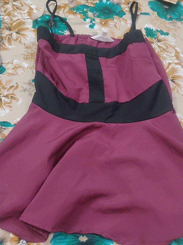 Wine Colour Party Wear Top