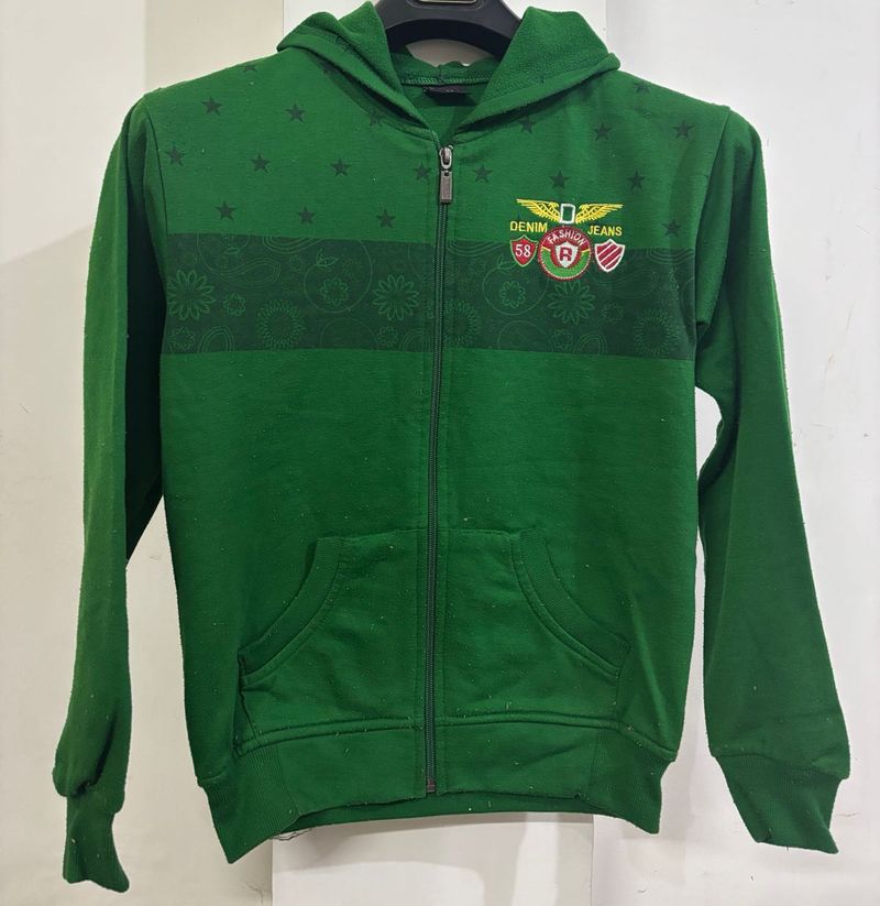 Green Zip-Up Hoodie