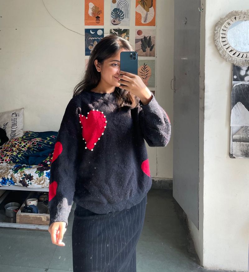 Heart Applique Sweater