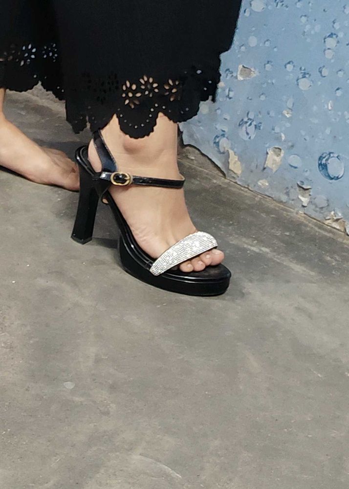 Sparkly Black Heels