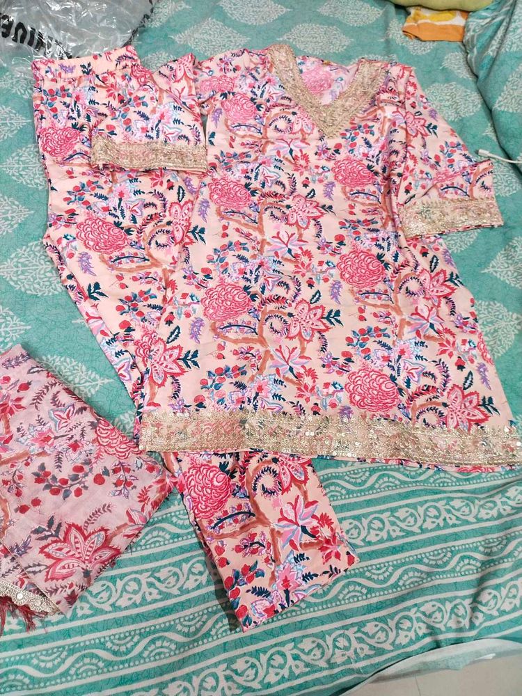 Floral Print Kurta Set