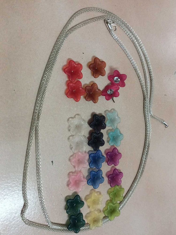 Flower Charm Earrings &amp; Necklace