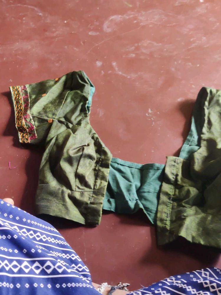 Green Embroidered Blouse