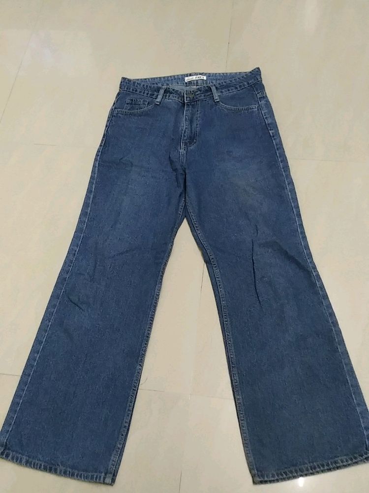 Women Blue Wide Leg Jeans